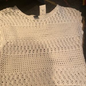Gap White Sleeveless Sweater